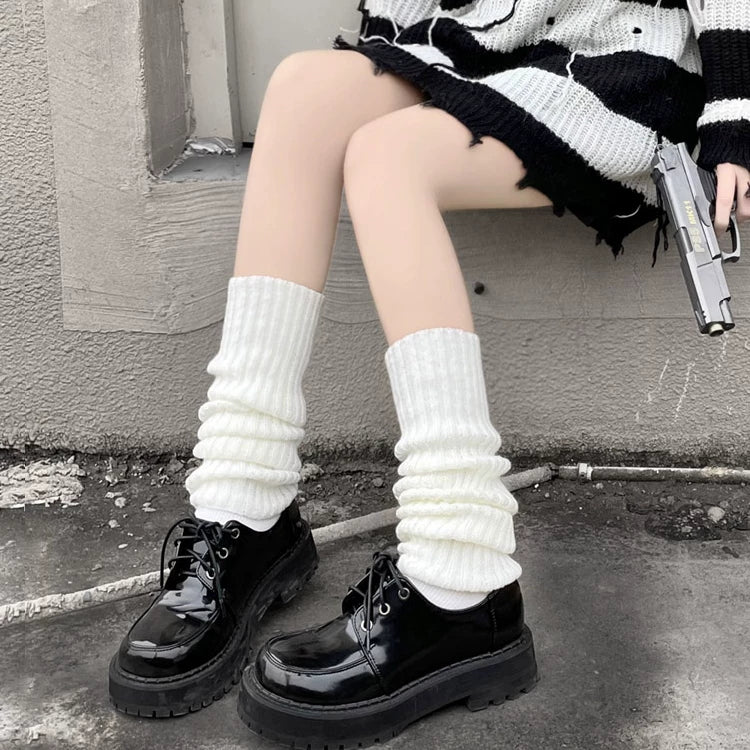 Floral Milk Cat - Bow Calf - Knit Sock Covers with Optional Bow Details