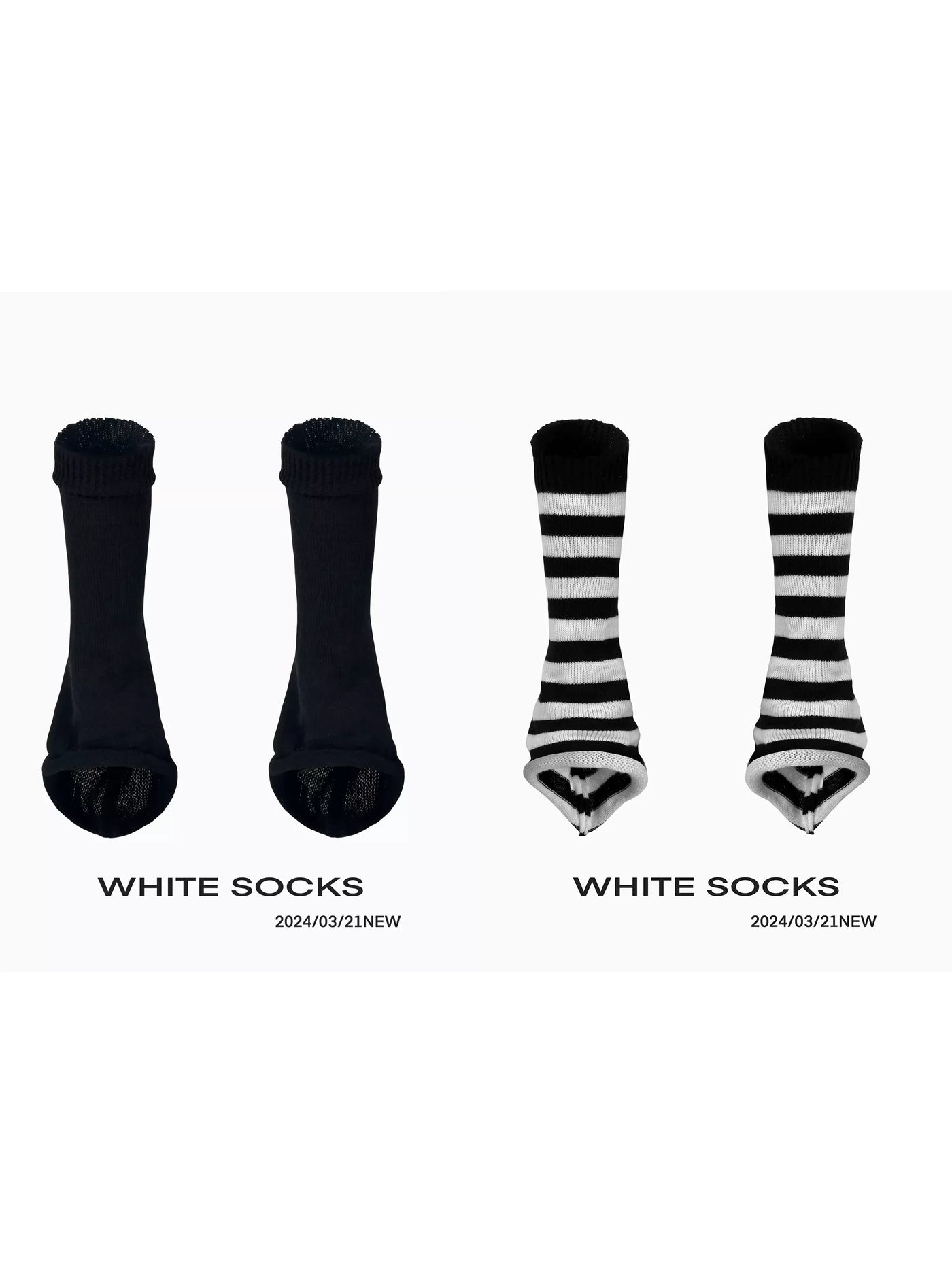 White Socks - Harajuku Y2K - Slouch Socks with a Gathered Leg