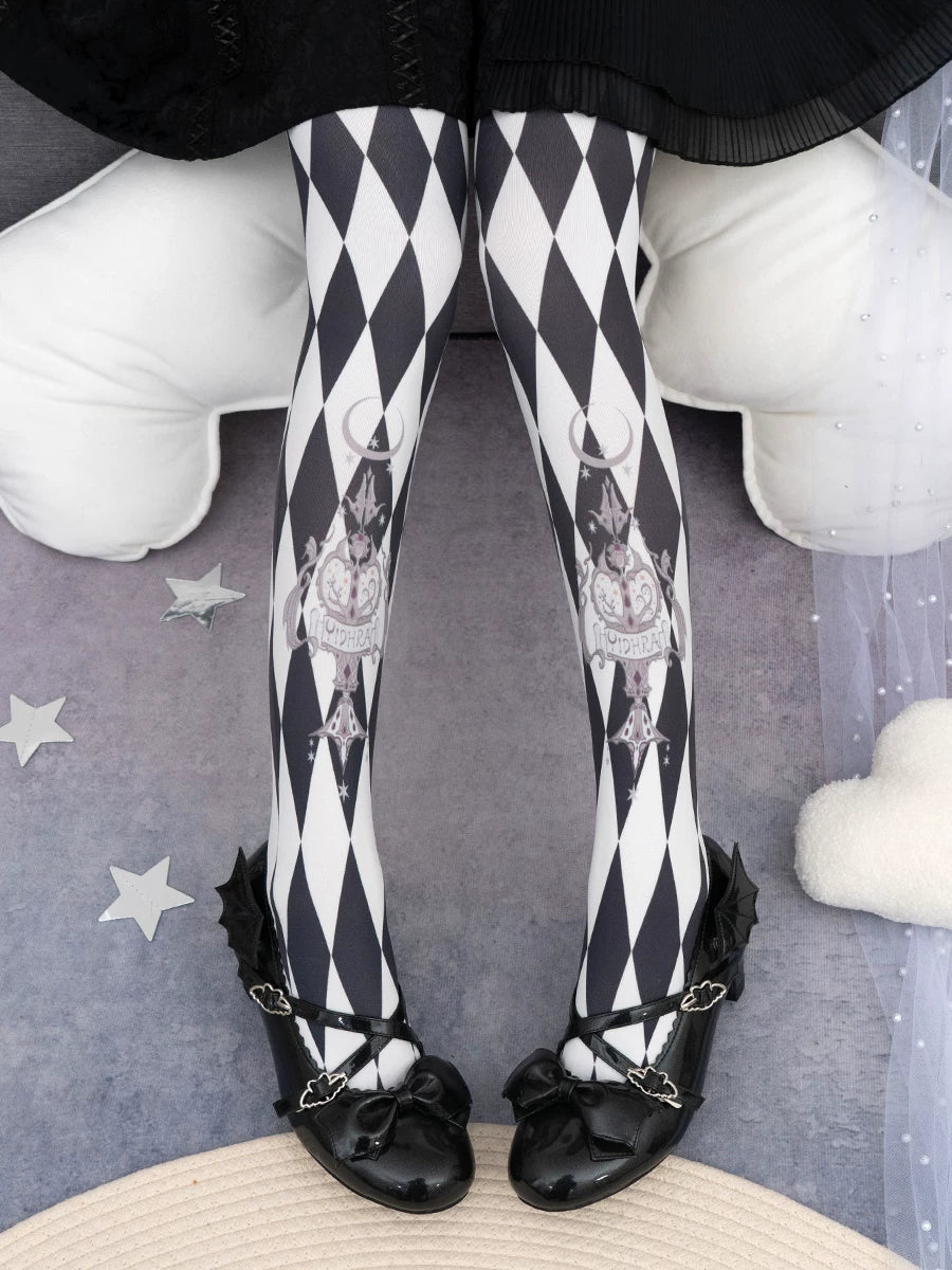Yidhra Midnight Circus Printed Lolita Tights – detail view 3