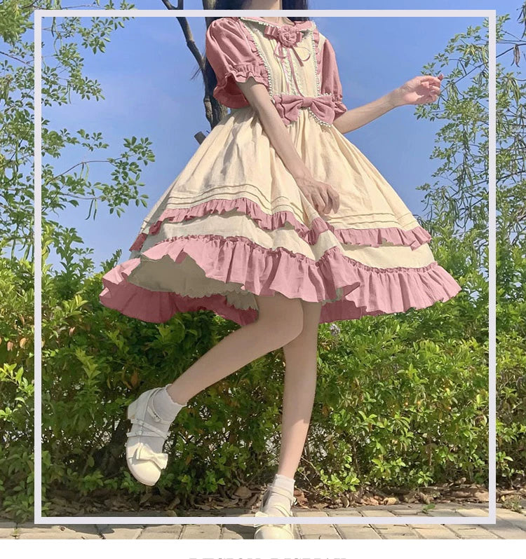 Yueele - Pastel Garden - Plus-Size Sweet Lolita OP Dress - detail view 6