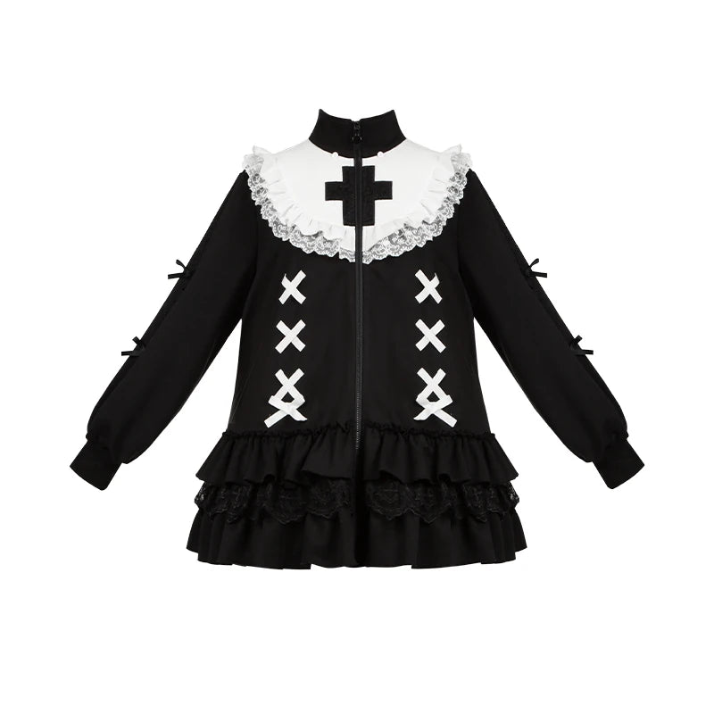 With PUJI - Muppet Settings - Sweet Lolita Outerwear, Detachable Styling detail view 7