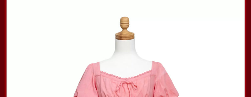WF - Doll-Sense Solid Lolita Dress - Solid-color cotton Lolita dress