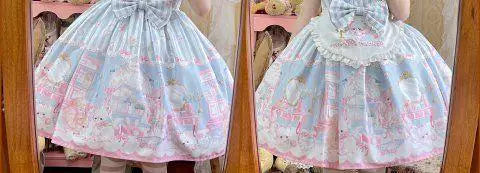 Sweetheart Dream Machine - Toy Room Print - Sleeveless OP Dress with Teddy-Bear Motifs