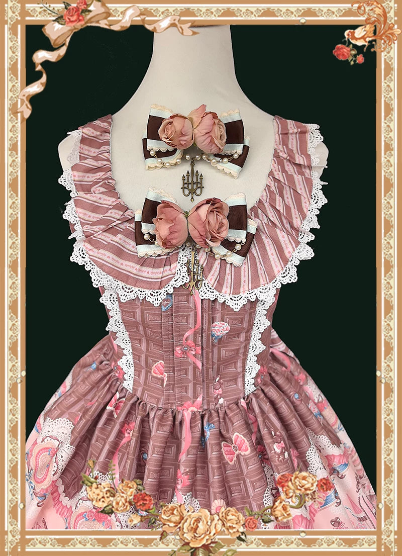 Infanta - Candy House - Ruffle-Trim Printed JSK & Accessories