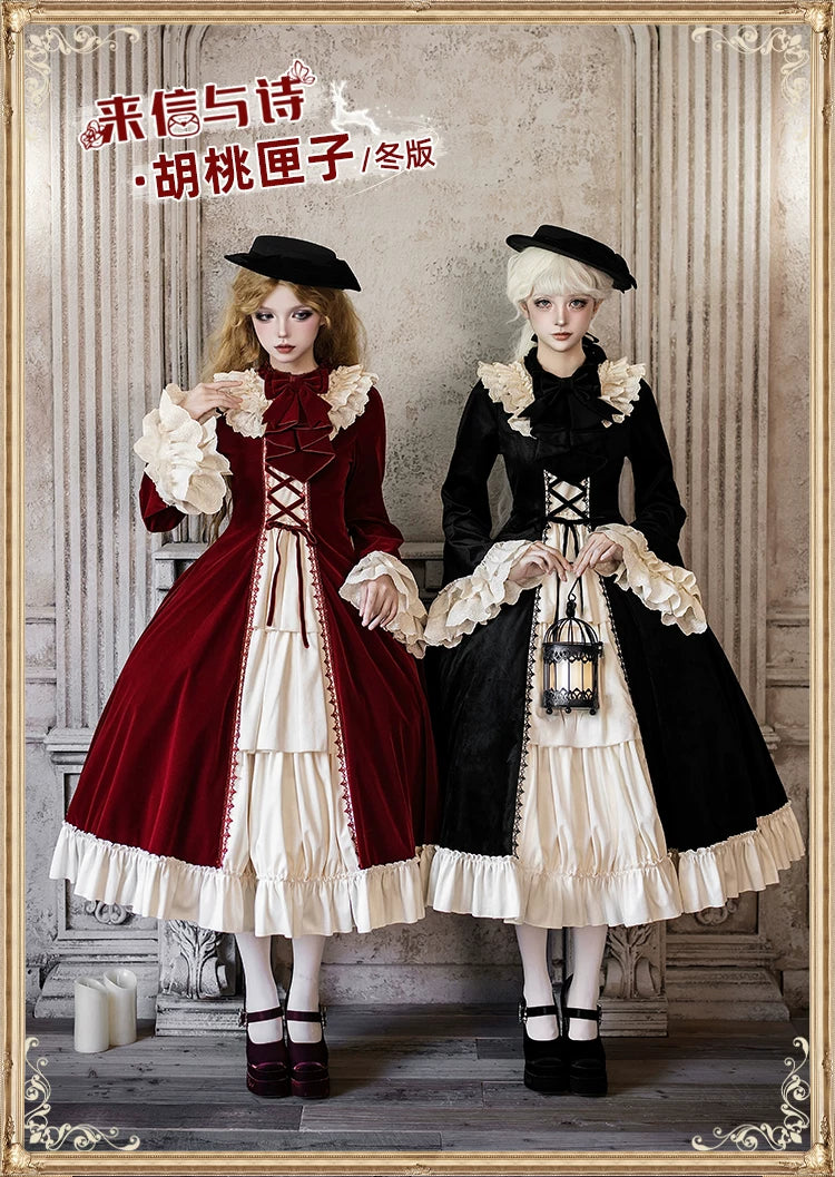 With PUJI - The Nutcracker - Winter Classic Lolita OP Dress, Front Opening detail view 6