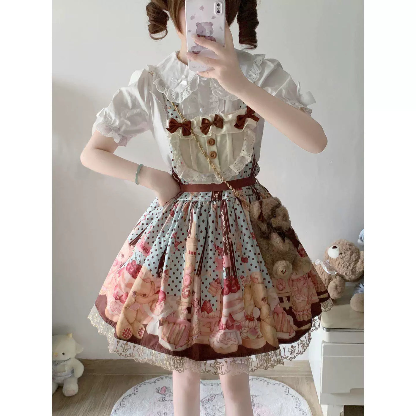 Sweetheart Dream Machine - Hime Sleeve Layering - Blouse with a Peter Pan Collar