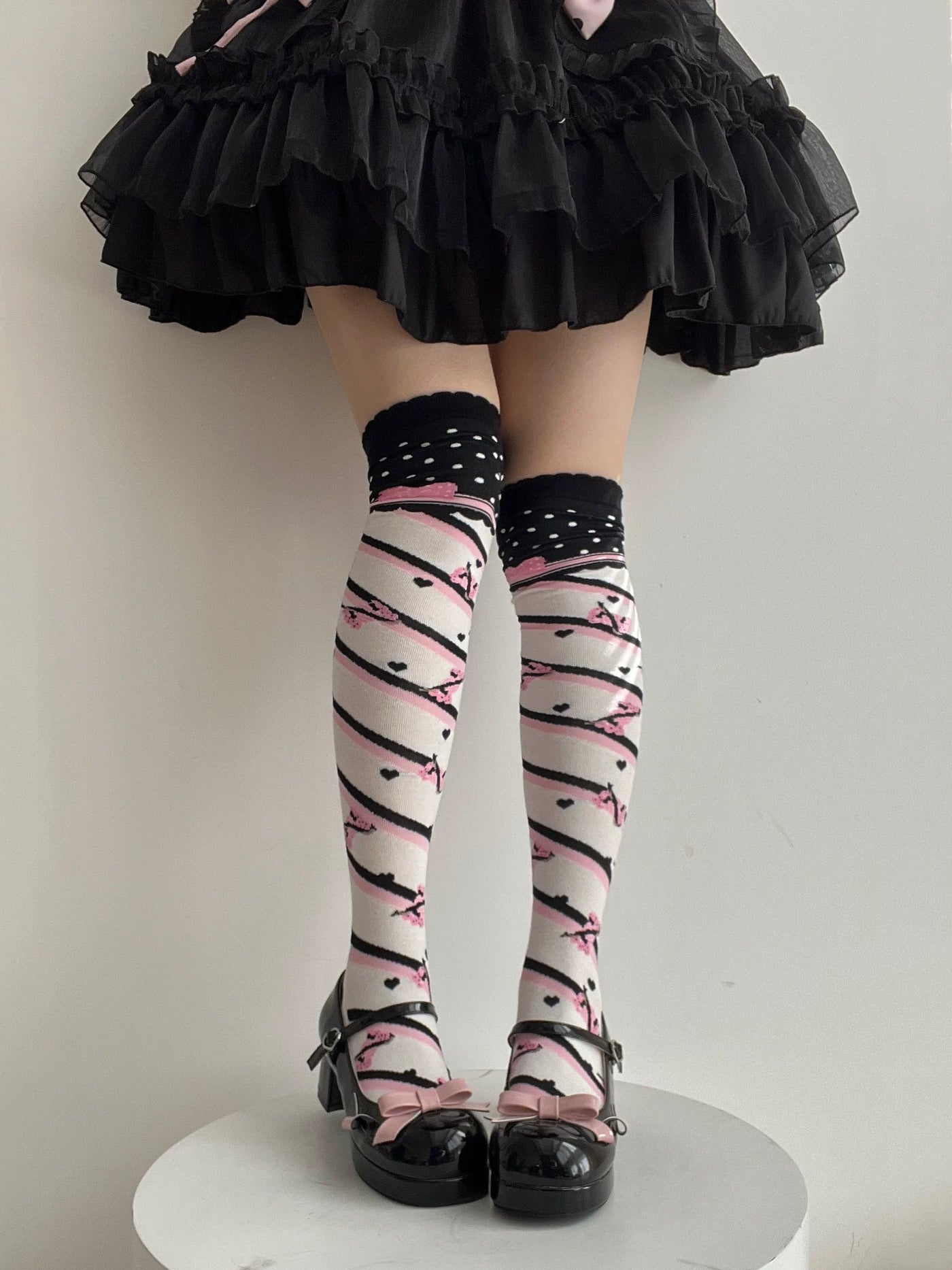 roji roji - Little Candy - Over-the-Knee Socks with Narrow or Wide Stripes