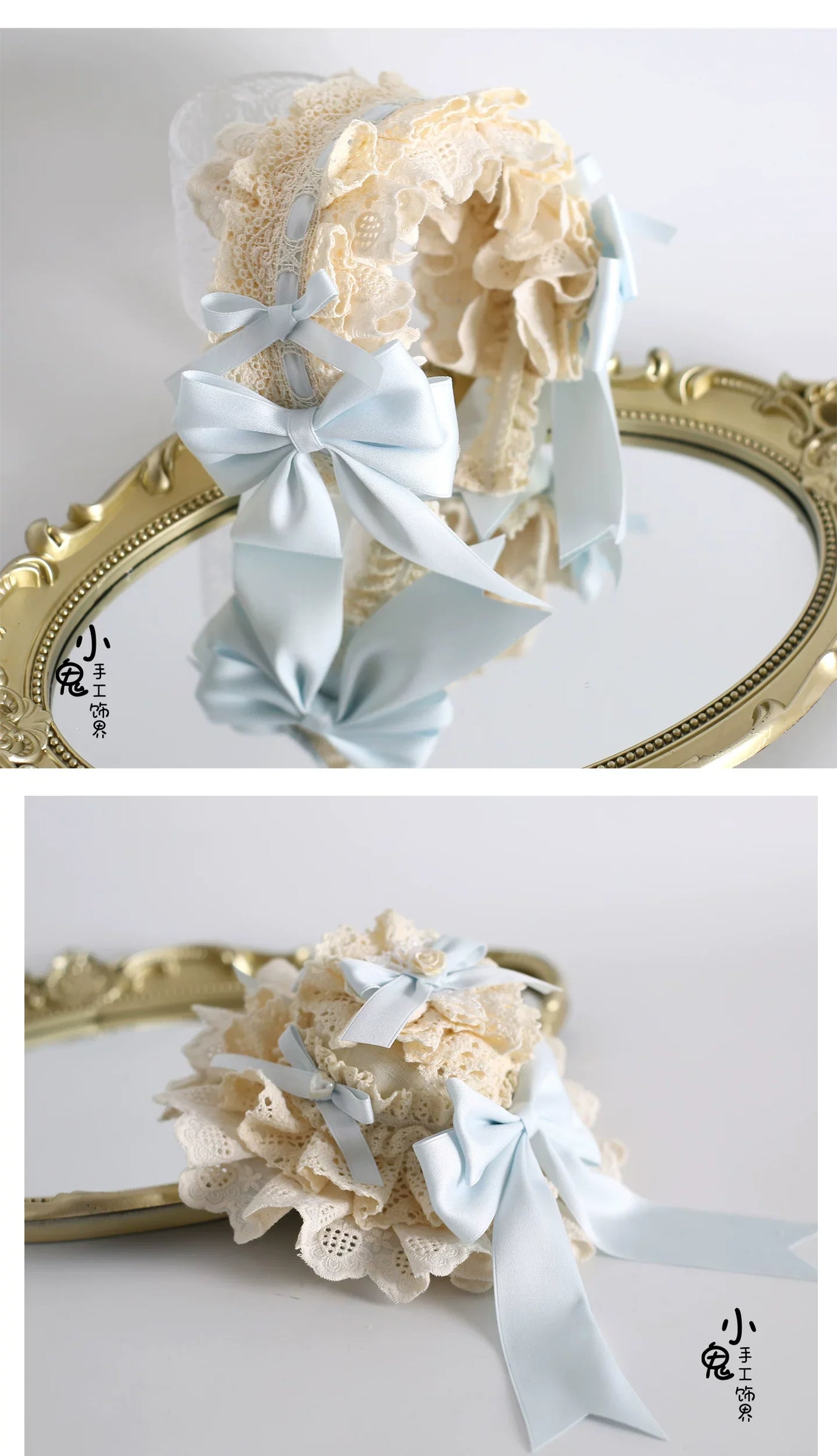 Xiaogui - Little Butterfly - Sweet Lolita Headdress Set, Lace & Bows
