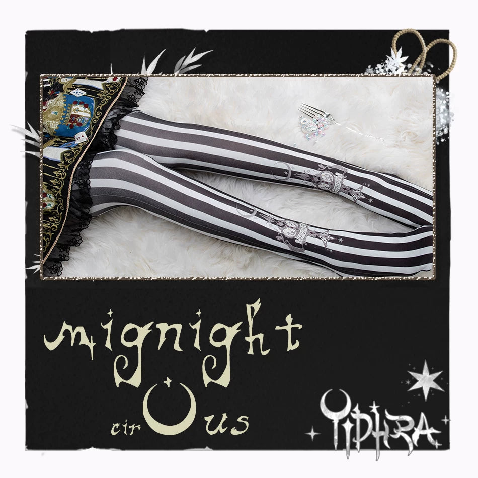 Yidhra Midnight Circus Printed Lolita Tights – detail view 17