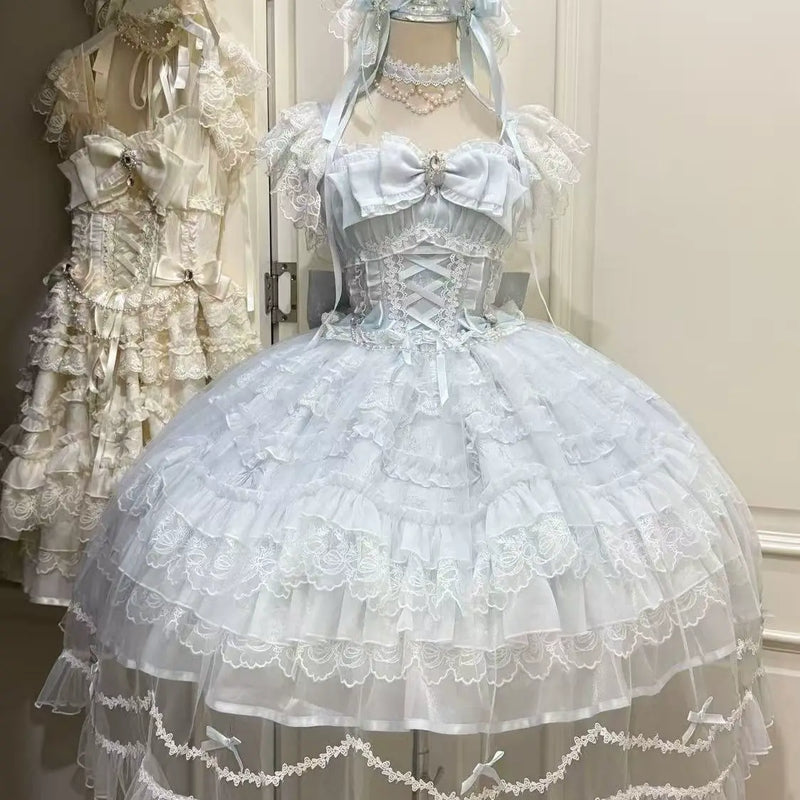 Pastel Bow Princess Lolita JSK Dress Set - view 6