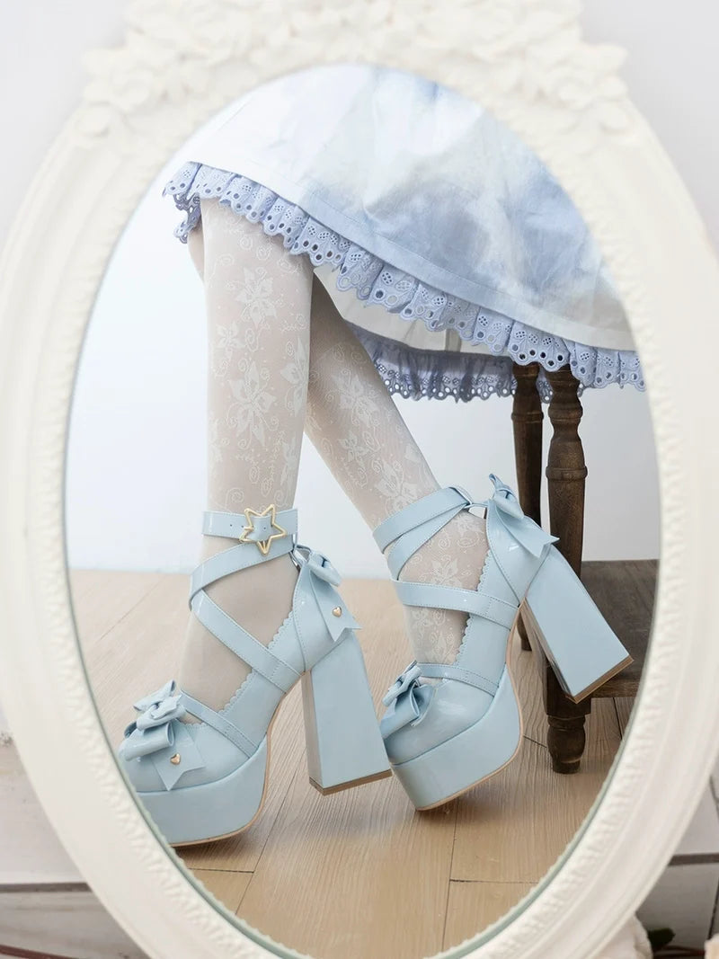 beauty bunny - Star Prayer - Round-Toe Lolita Shoes with One-Strap Star Buckle - product detail 2