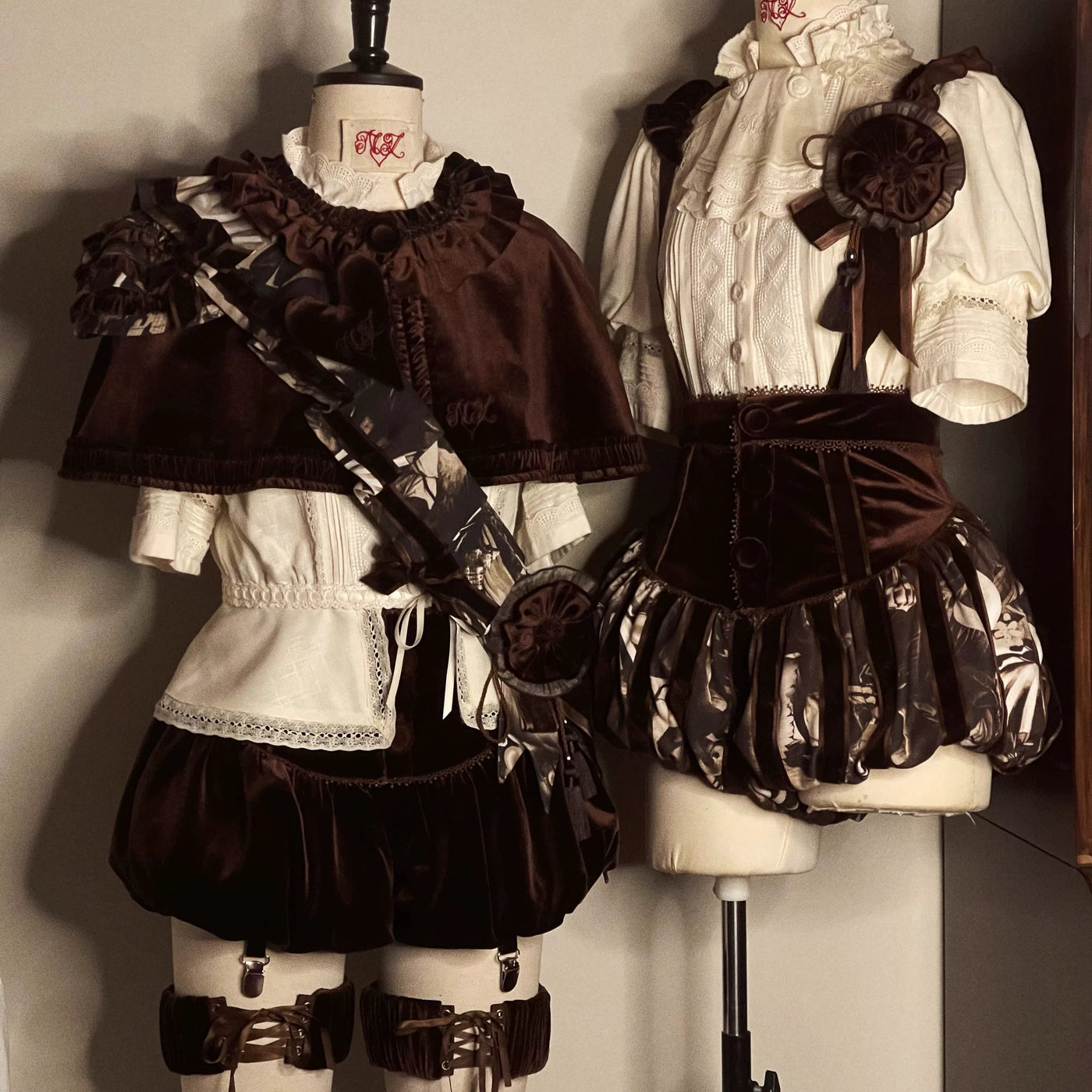 Nololita - Dream Within a Dream - Pumpkin Pants with Printed Suspender and Velvet Variants