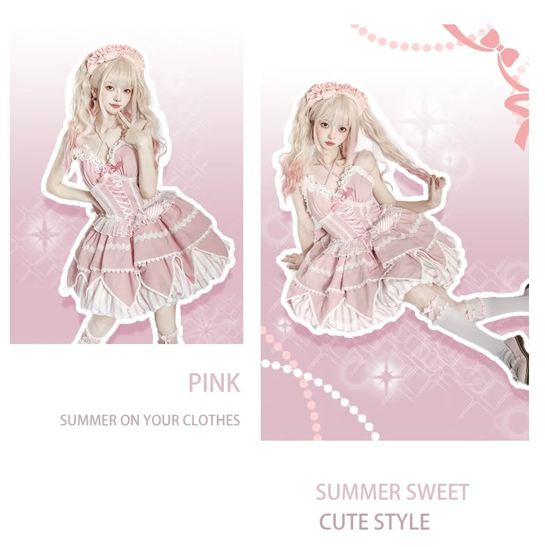 OCELOT - Sweety Gummy - Sweet Lolita JSK Dress with Flower-Bud Hem - product detail 6