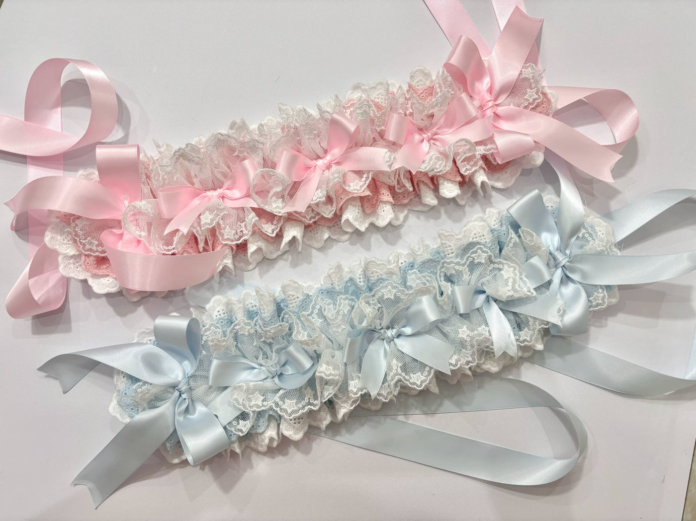 Cat Tart - Pastel Ribbon - Headband with Layered Lace and Ribbon Bows