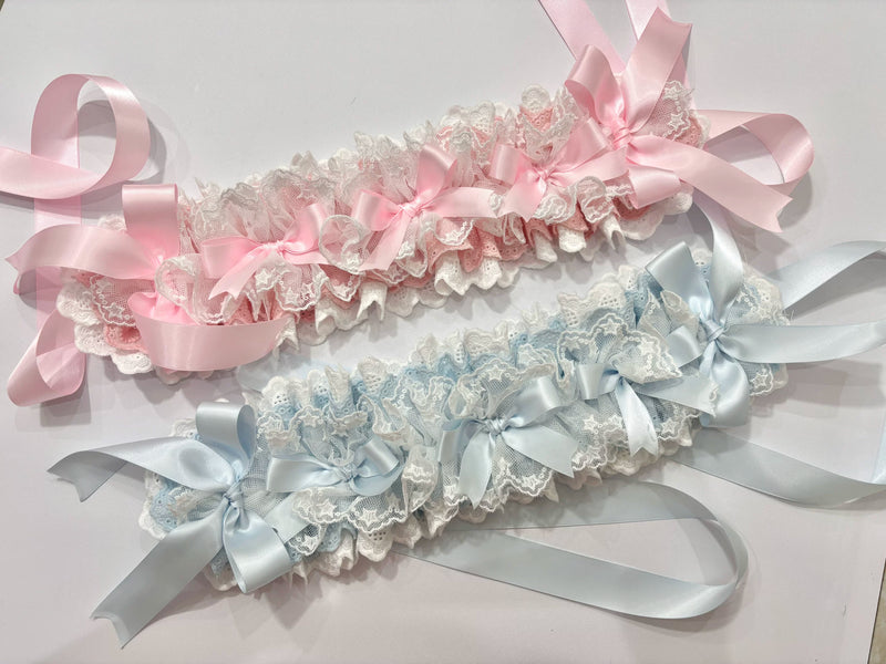 Cat Tart - Pastel Ribbon - Headband with Layered Lace and Ribbon Bows