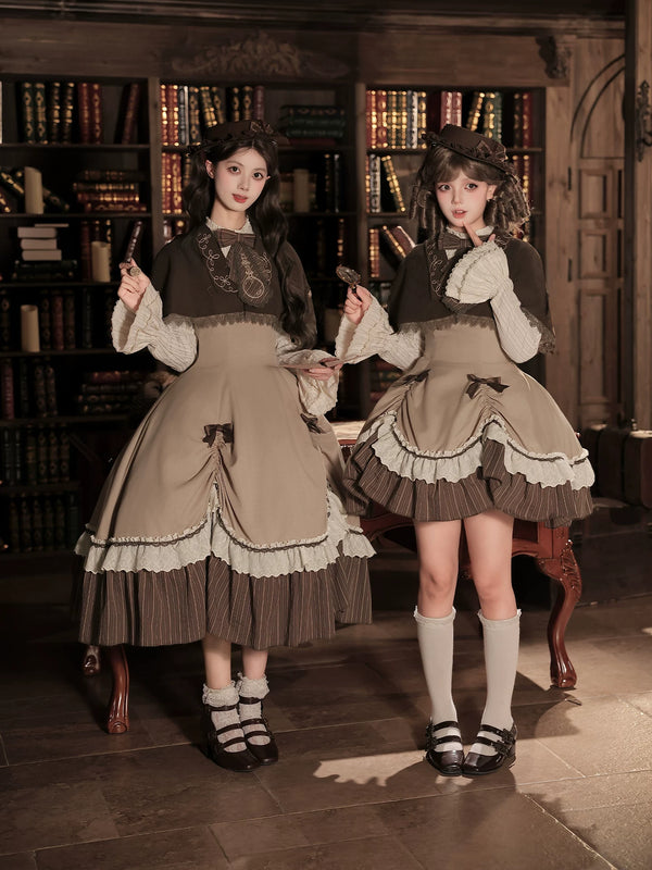 With PUJI - The Doctrine of Truth - Preppy Lolita OP Dress product view