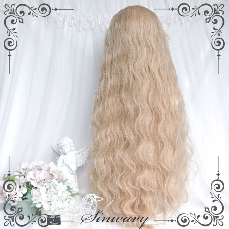 Sinwavy Milky Foam 80cm beige curly wig - view 4