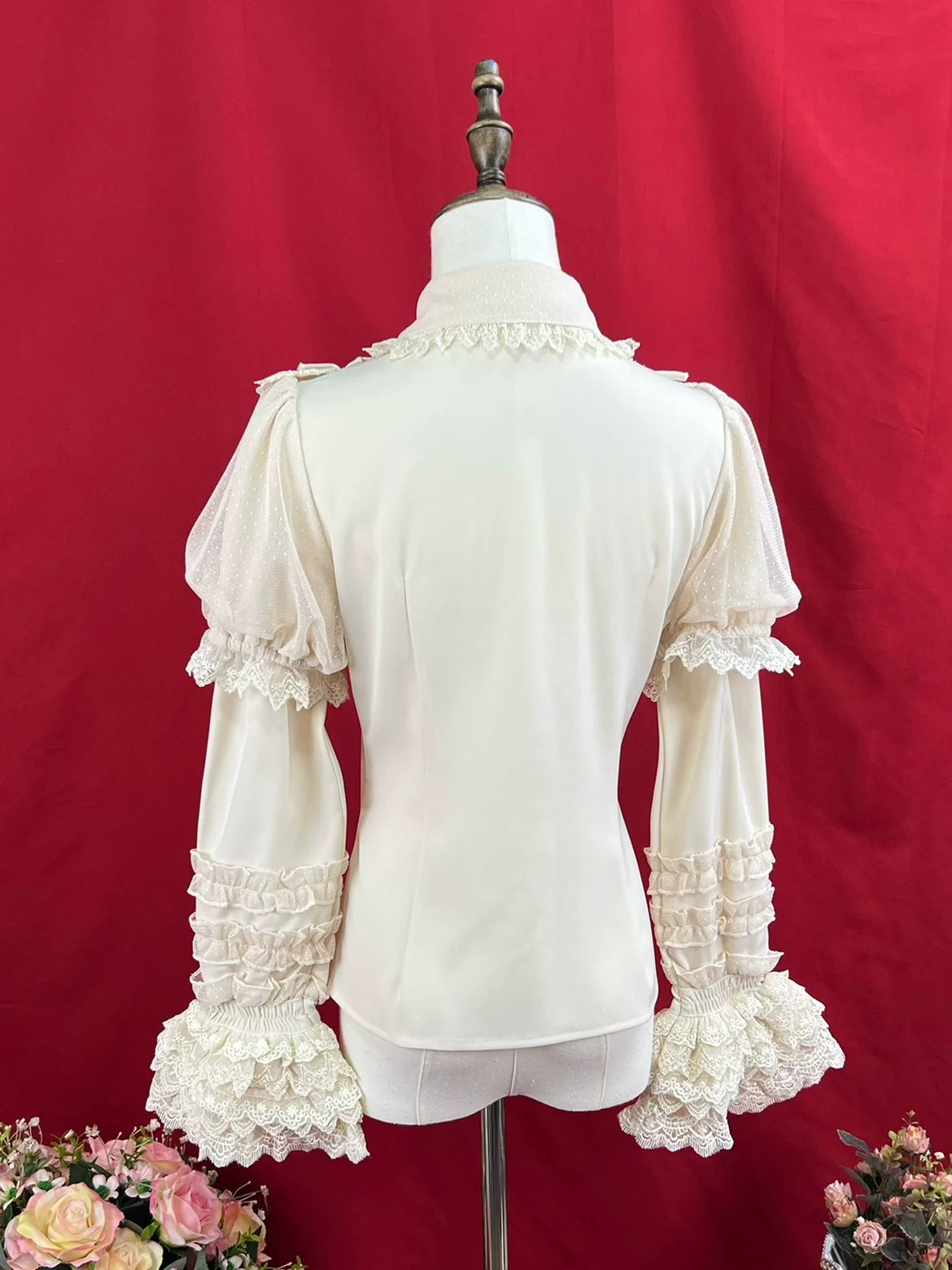 DMFS Lolita - Sweet Lolita Shirt Peter Pan Collar - Blouse Detachable Sleeves Innerwear