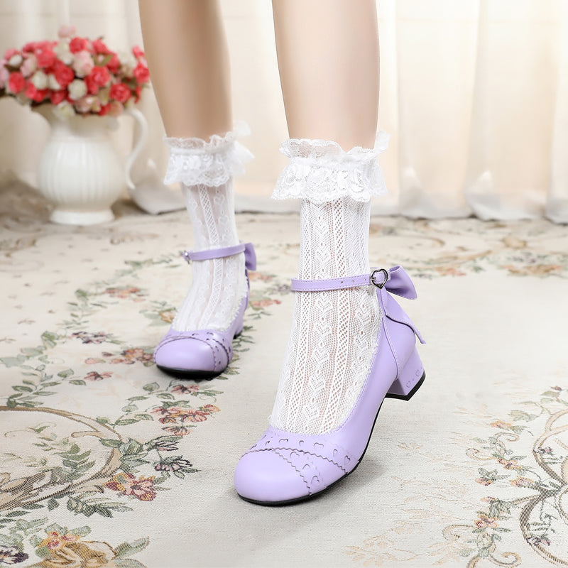 Sosic - Rei Su Su - Sweet Lolita Round Toe Leather Shoes Multicolors