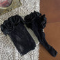 Black camellia bud pantyhose, one pair / One Size