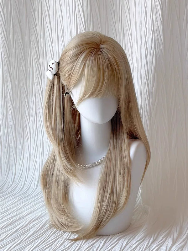 platinum long straight Lisa-style wig - view 1