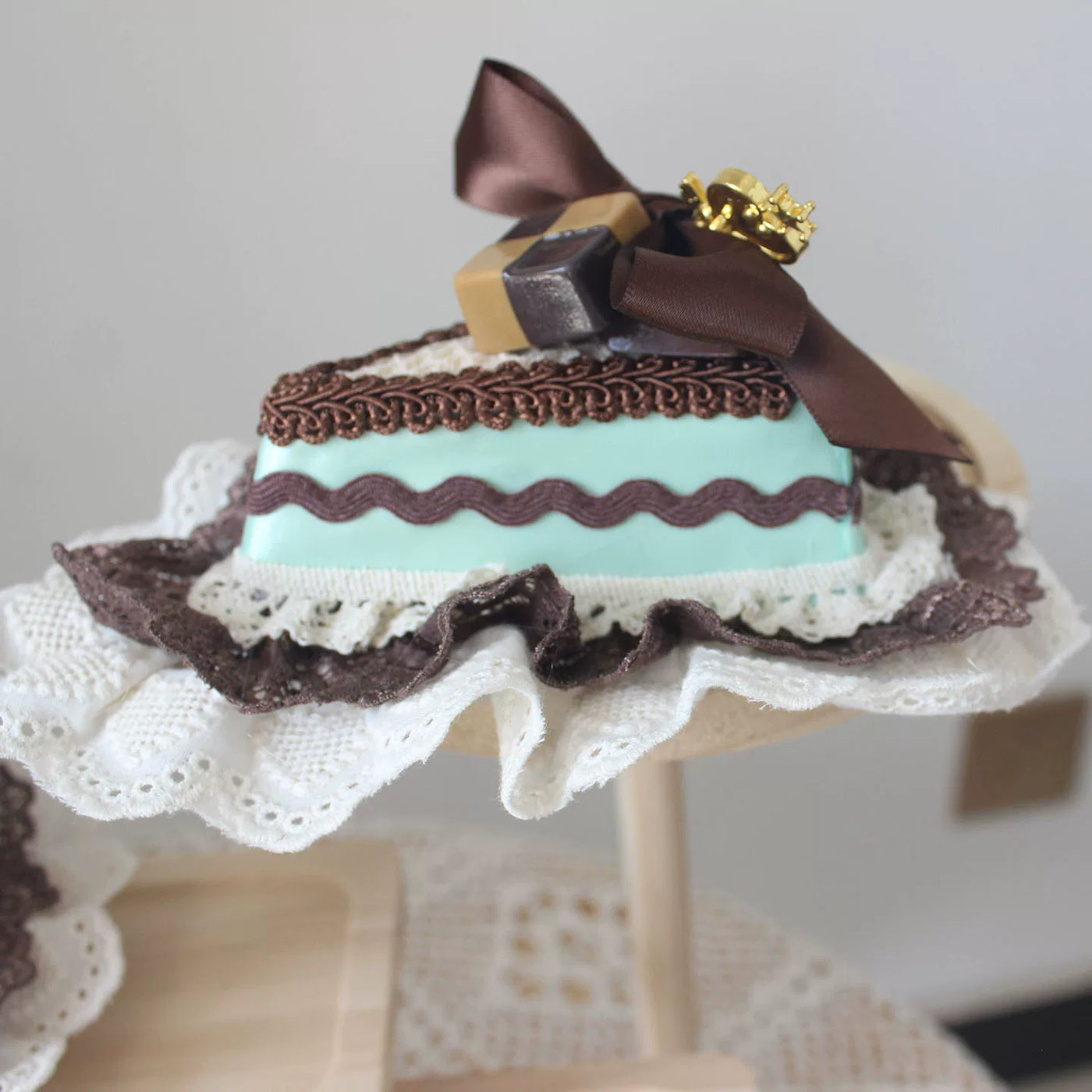 Deer Girl Handmade - Mint Chocolate Cake - Headwear with Cake and Bear-Ear Options
