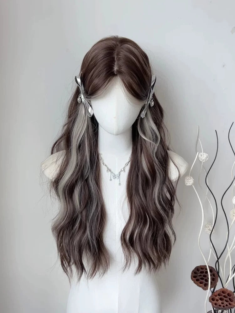 Kunkun Fish American High ABC grey-gold highlighted curly wig - view 5