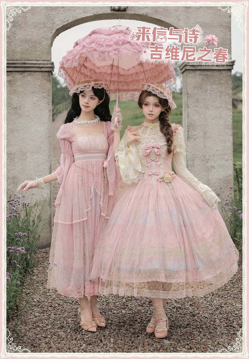 With PUJI - Giverny Spring - Lolita Dress Collection, High-waist Silhouette & Full Skirt detail view 6