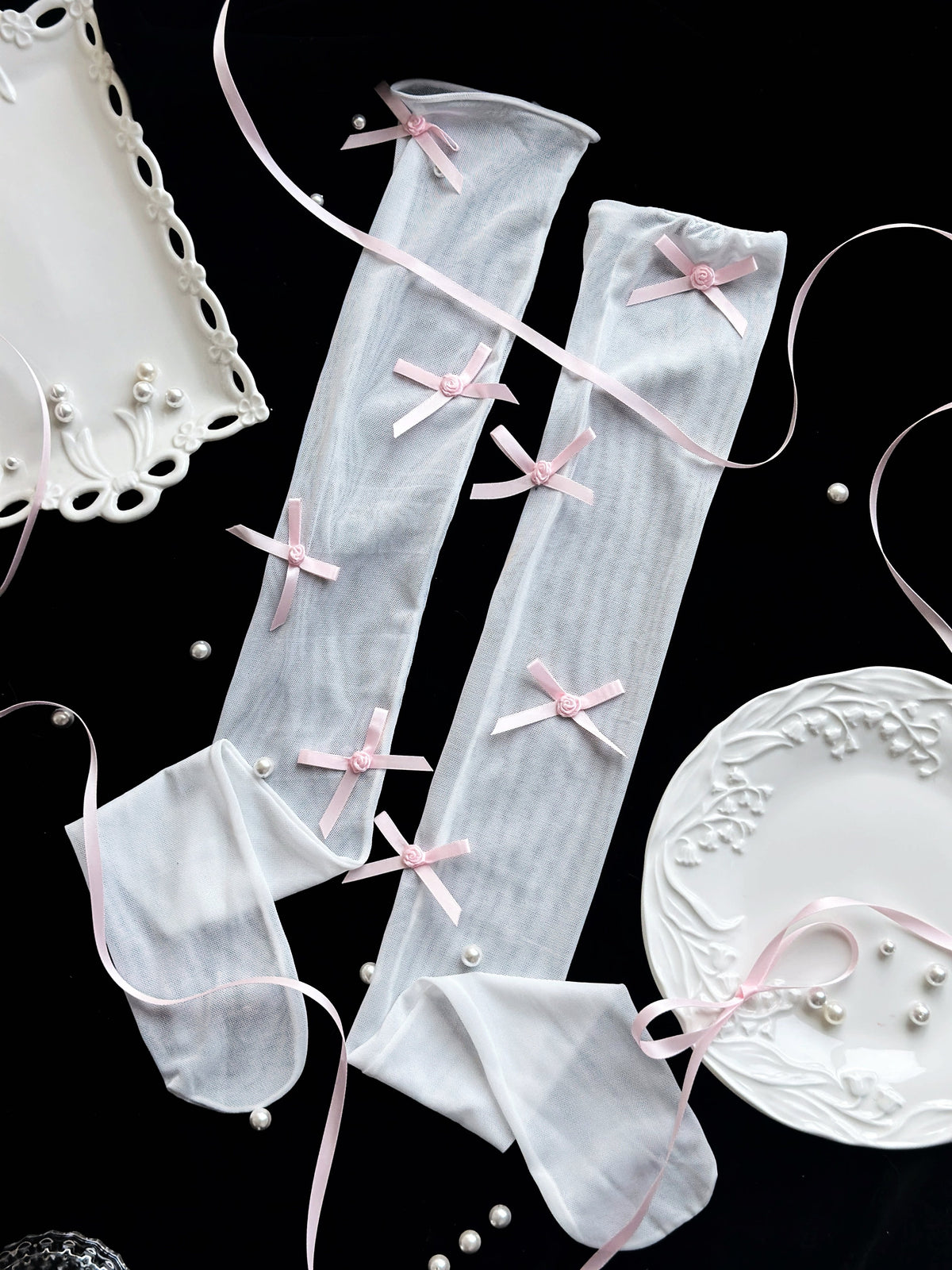 tonight - Lost Dreamland - Accessories with Fluffy Flowers and Trailing Ribbons