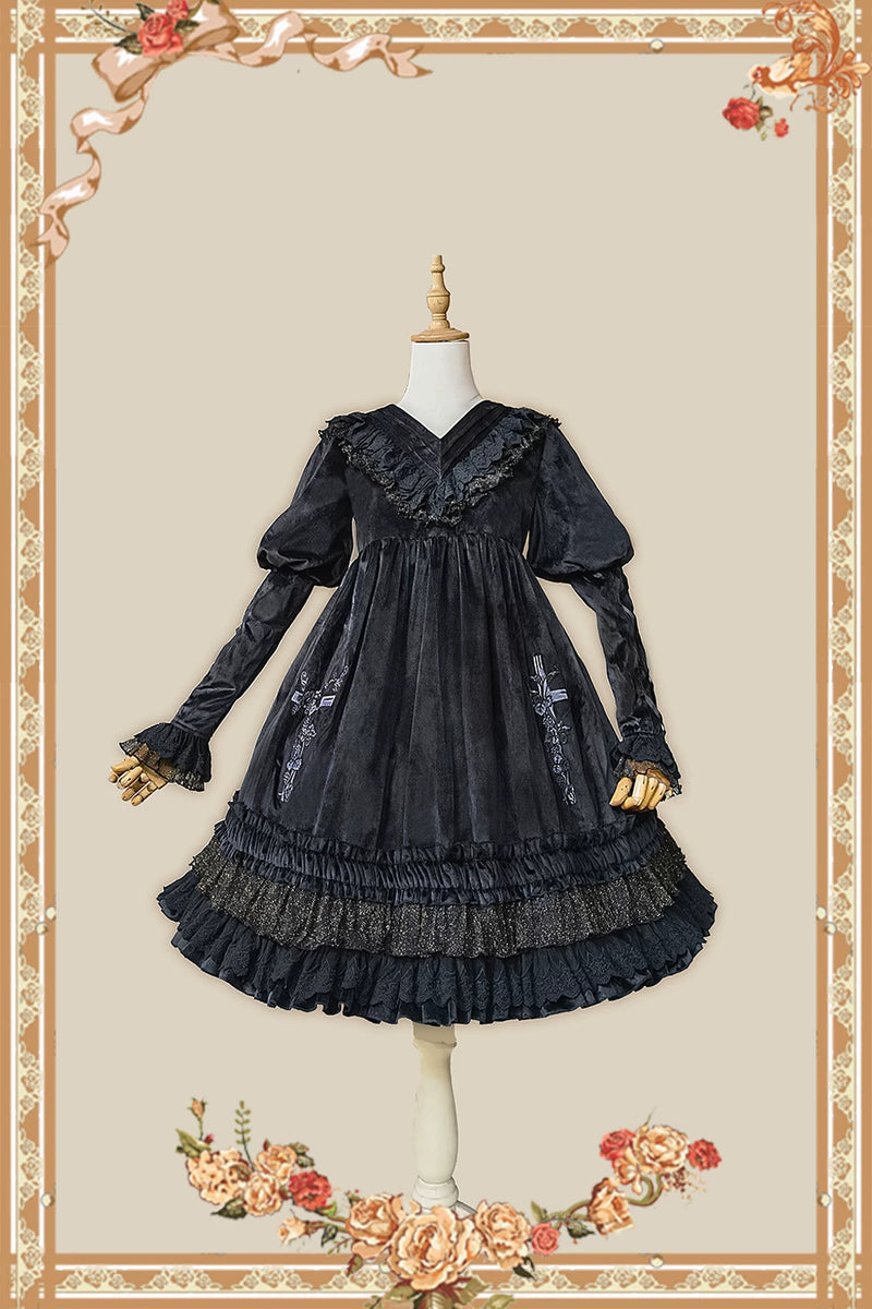 Infanta - Holy Fruit Manor - Embroidered Flannel OP