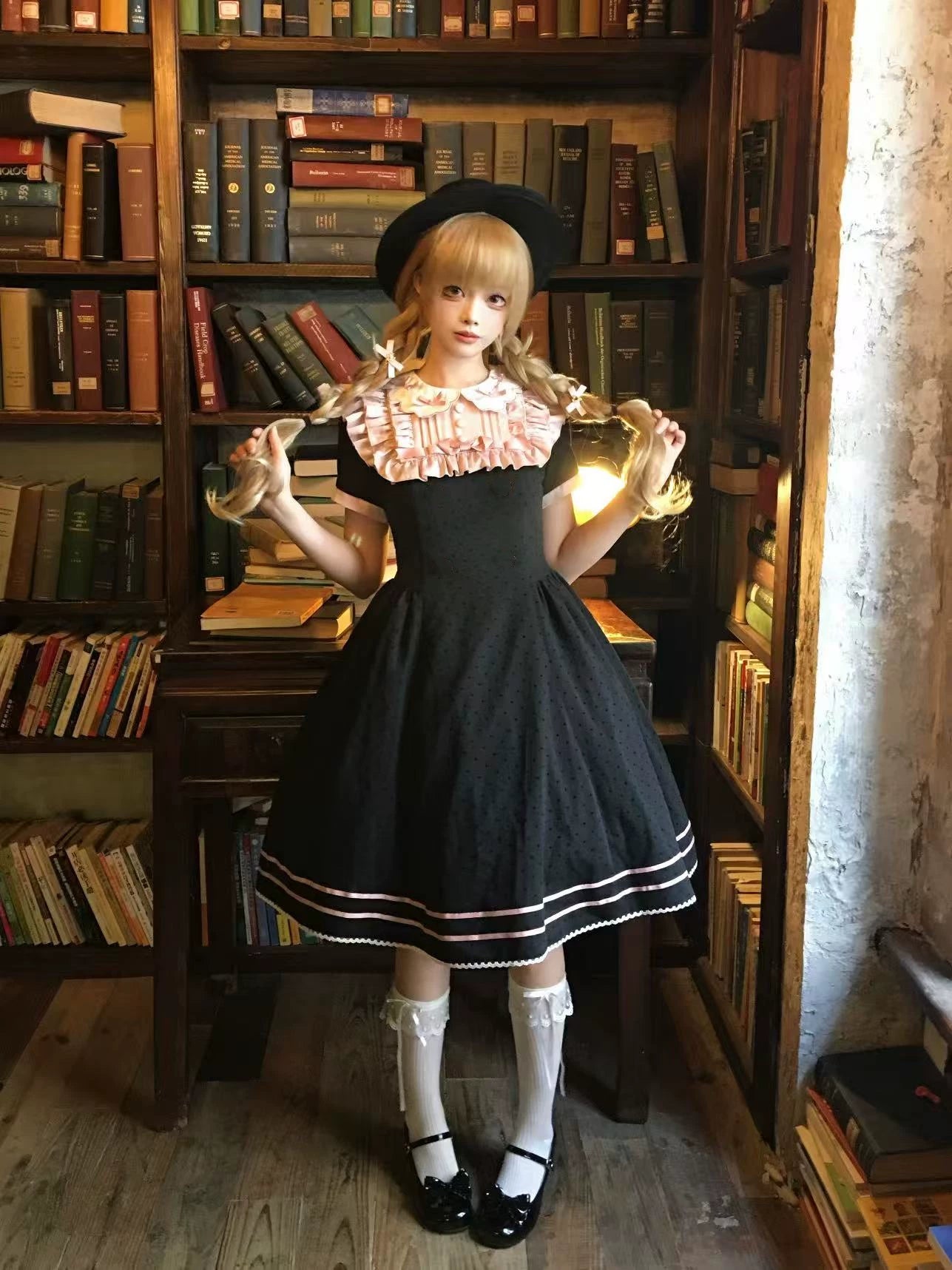Pumpkin Planet - Love Period Diary - Sweet Lolita polka dot one-piece dress