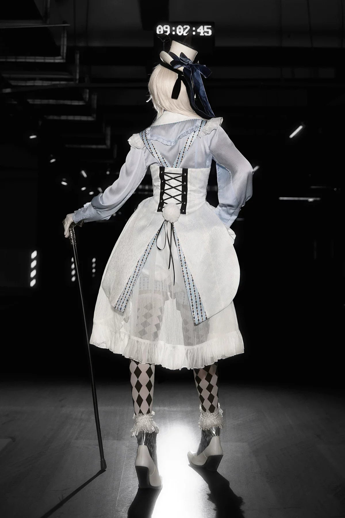 Immortal Thorn - Eternal Rabbit Invitation - Ouji Lolita Vintage Long Sleeve Blouse, Ruffles V-Neck