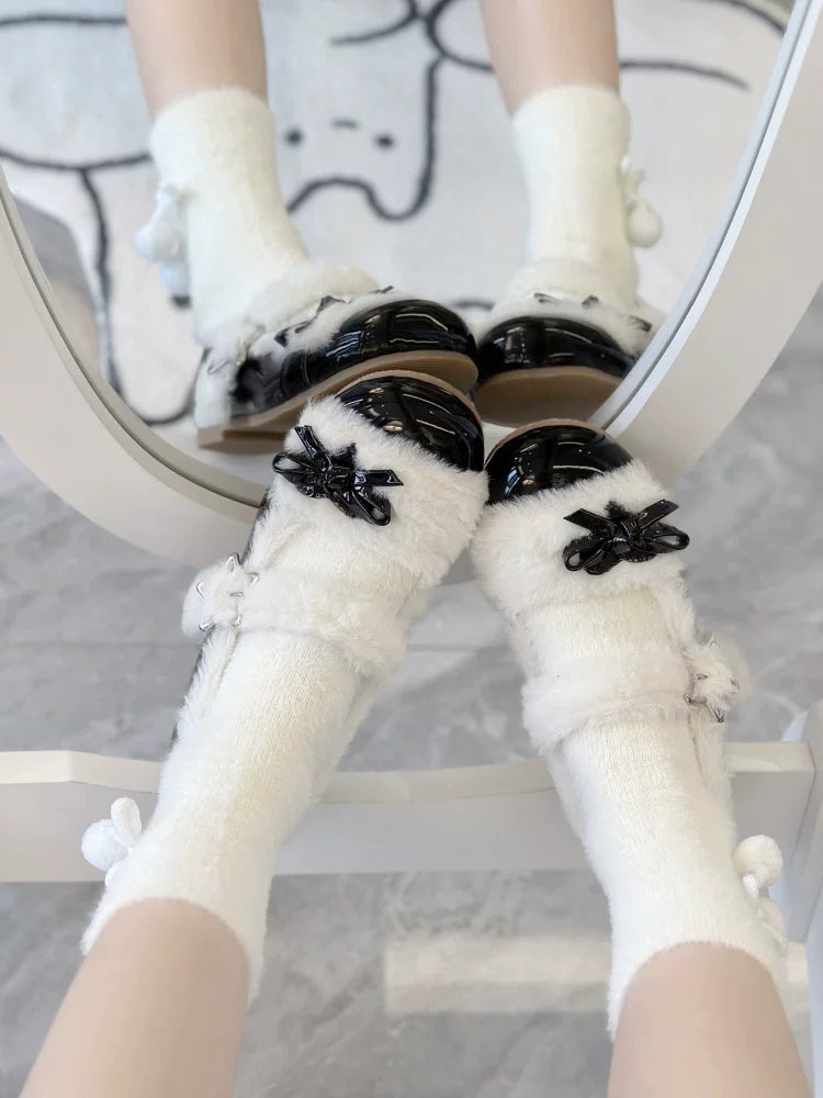 Xiao Xin Xin Fleece-Lined Plush Flat Winter Shoes — additional product view