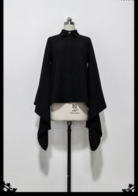 Princess Chronicles - Pomegranate Note - Han Lolita Wide Sleeves Ouji Blouse - S / Black