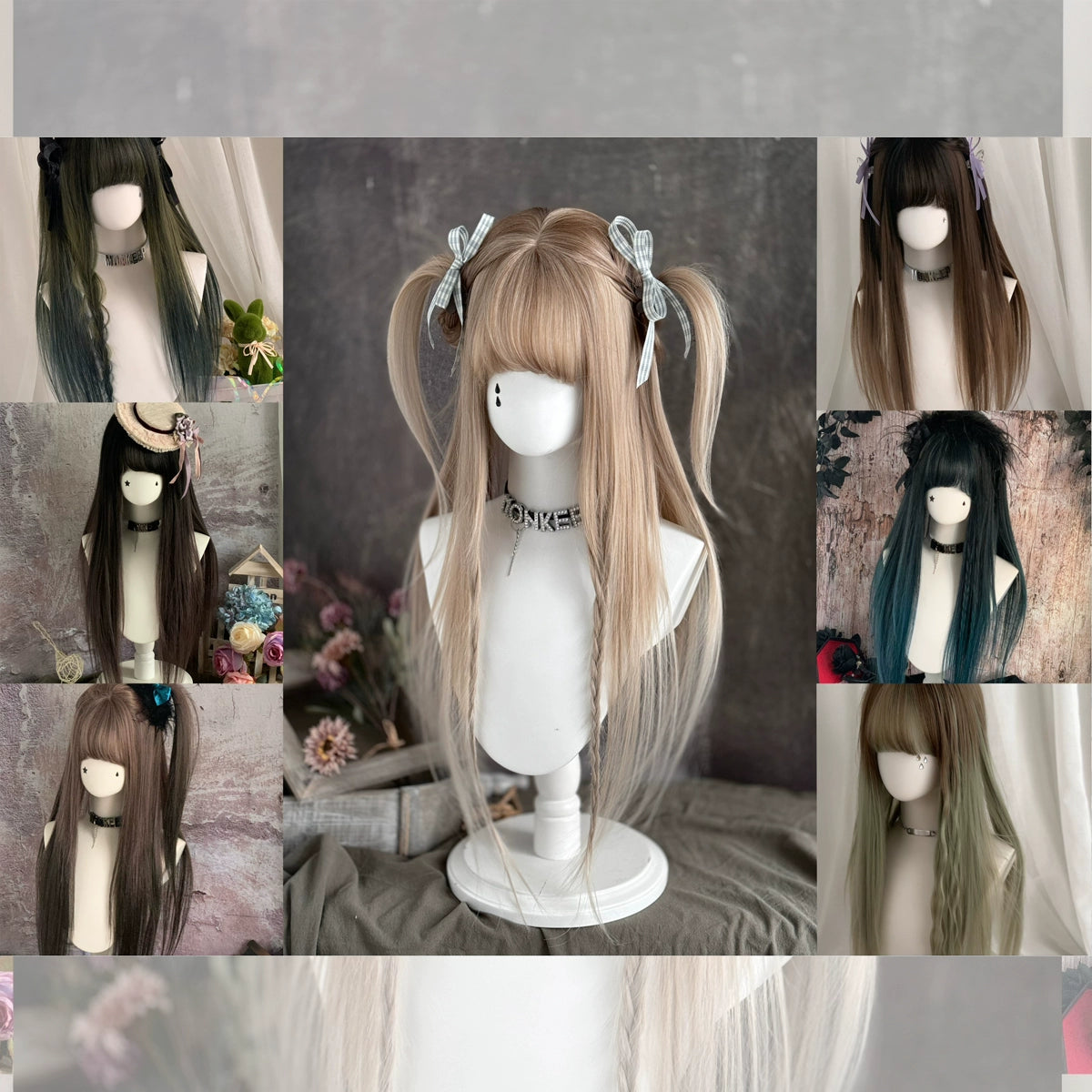 Spot MONKEEP Monkey Bajia, Melting Heart Crispy Pie 70cm Random Sex Girl Group Straight Broken Hair Top Bangs