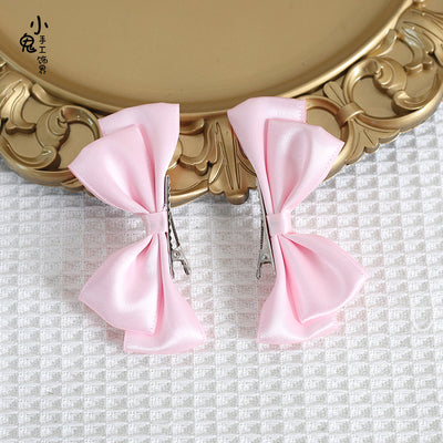 Xiaogui - Sweet Lolita Ponytail Lolita Bow - Hair Clips Headwear