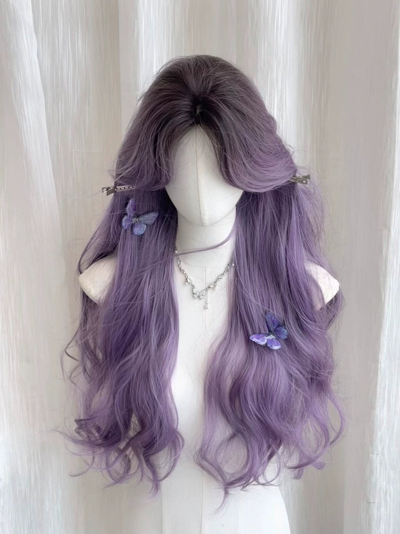 Kunkun Fish purple long wavy full wig - view 5