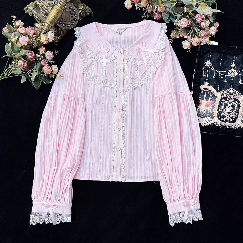 DMFS Lolita - Summer Short Sleeve Cotton Lolita - Blouse Innerwear