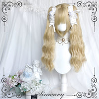 Sinwavy - Soft Heart - platinum blonde Lolita twin-tail wig - Platinum Blonde - Full Set