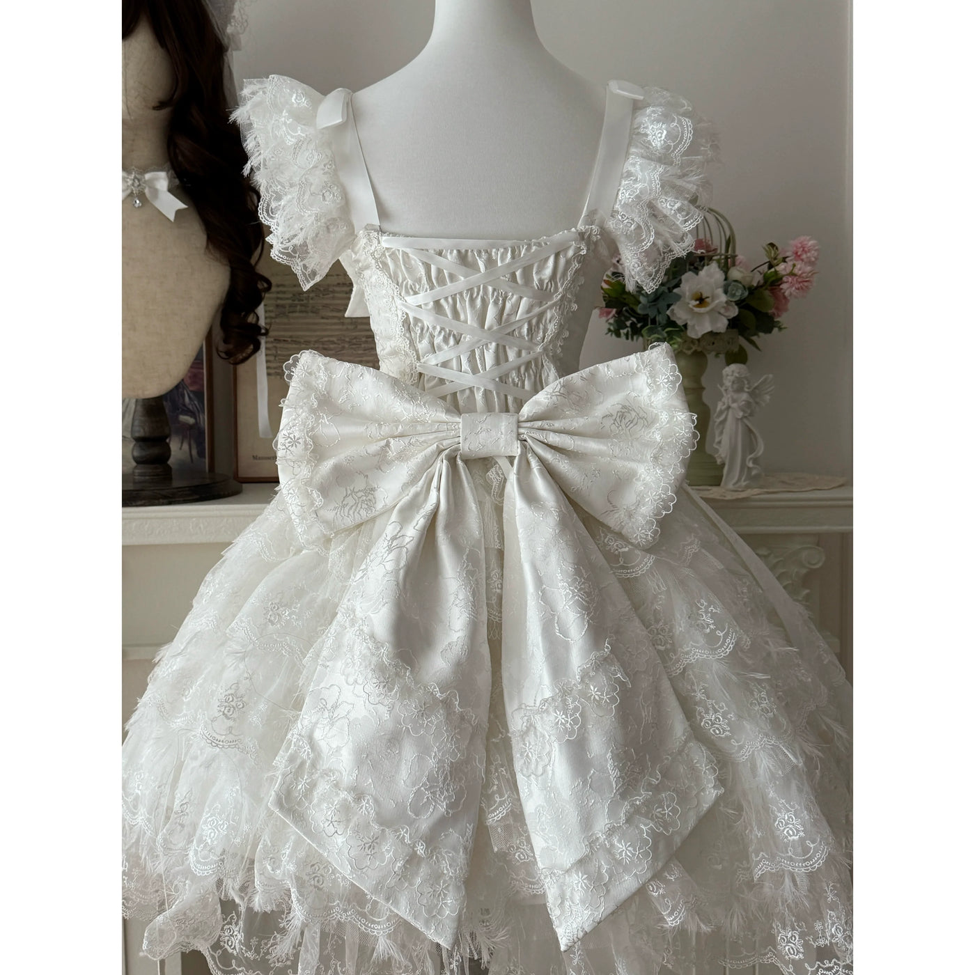 Sugar Girl - Snow Feather - Sweet Lolita Lace Accessories