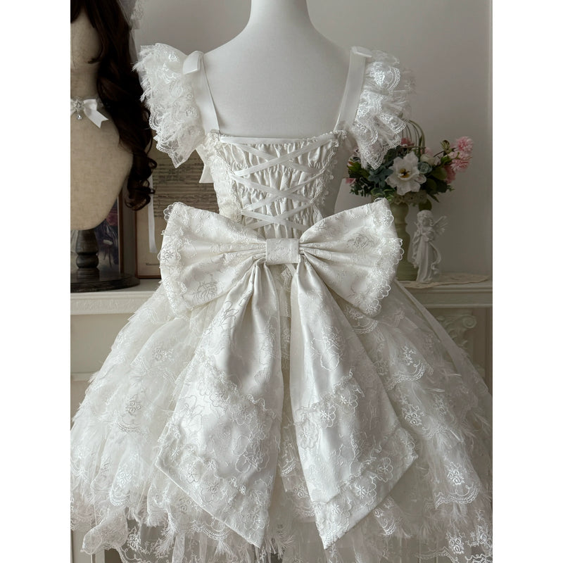 Sugar Girl - Snow Feather - Sweet Lolita Lace Accessories