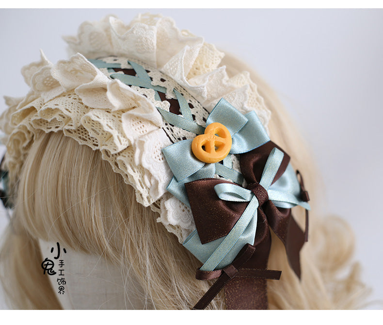 Xiaogui - Sweet Lolita Headband and Top Hat - with Candy Details Headwear