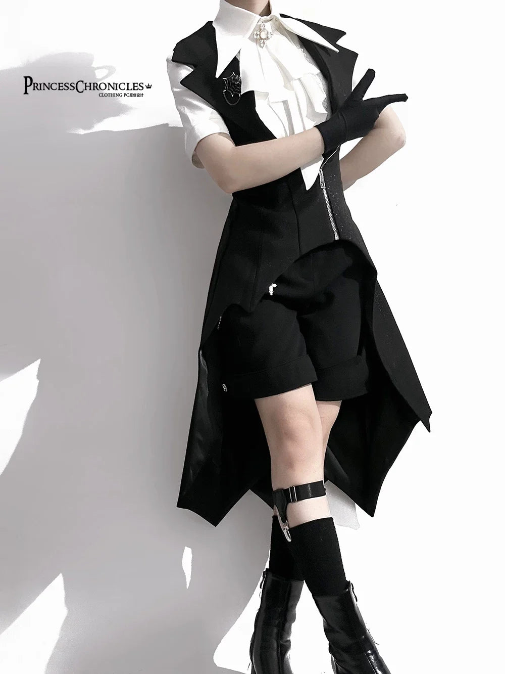Princess Chronicles - The Dawn of Arrival - Ouji Lolita Fitted Blouse with Detachable Jabot