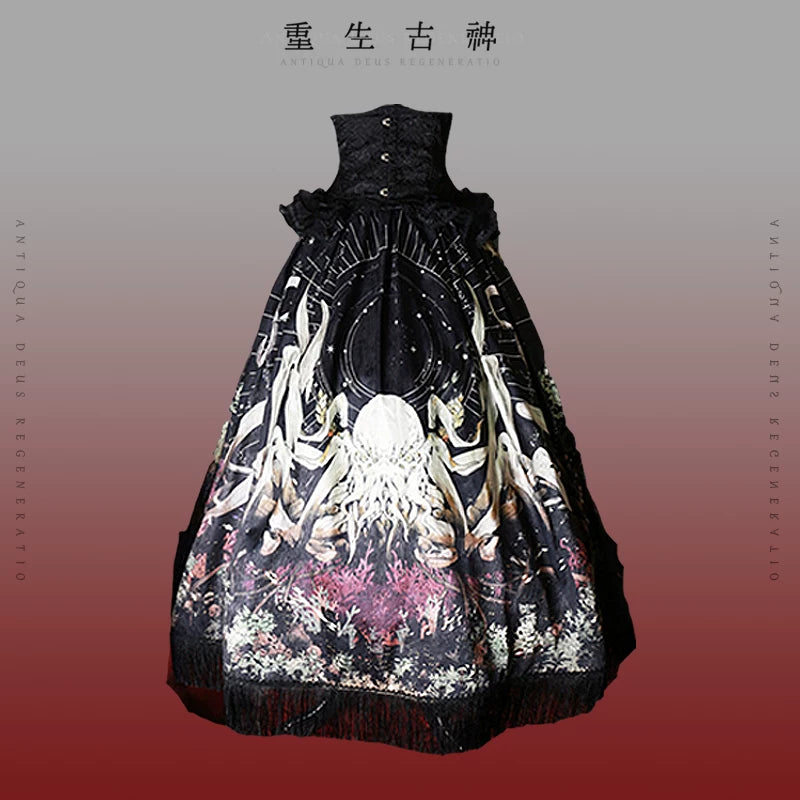 囚鸟旅店‖重生古神‖现货页面‖克苏鲁哥特暗黑原创Lolita裙大码