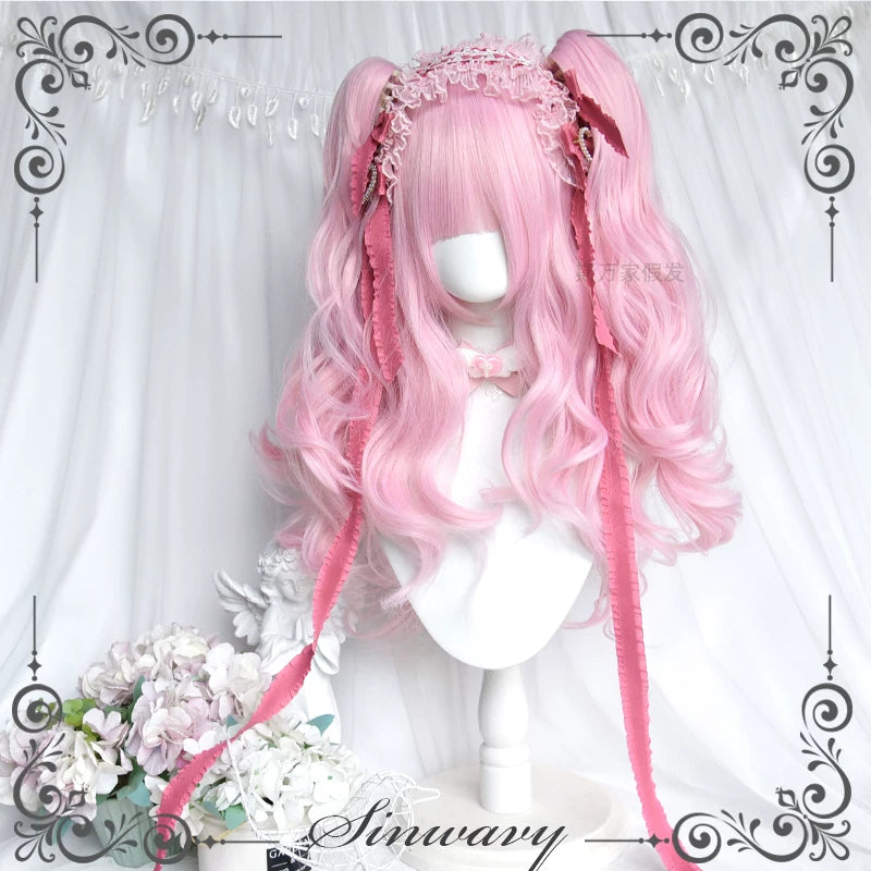Sinwavy Tao Yao peach-pink curly twin-ponytail wig - view 4