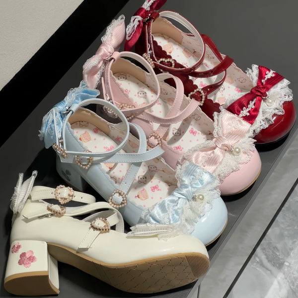 Kitten Toast – Sakura Love Song – Floral Lace Mary Janes — product photo 1