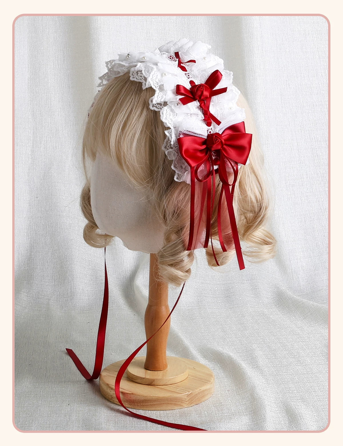 Stardust Rose - Rose Bow Collection - Headwear with red rose motifs