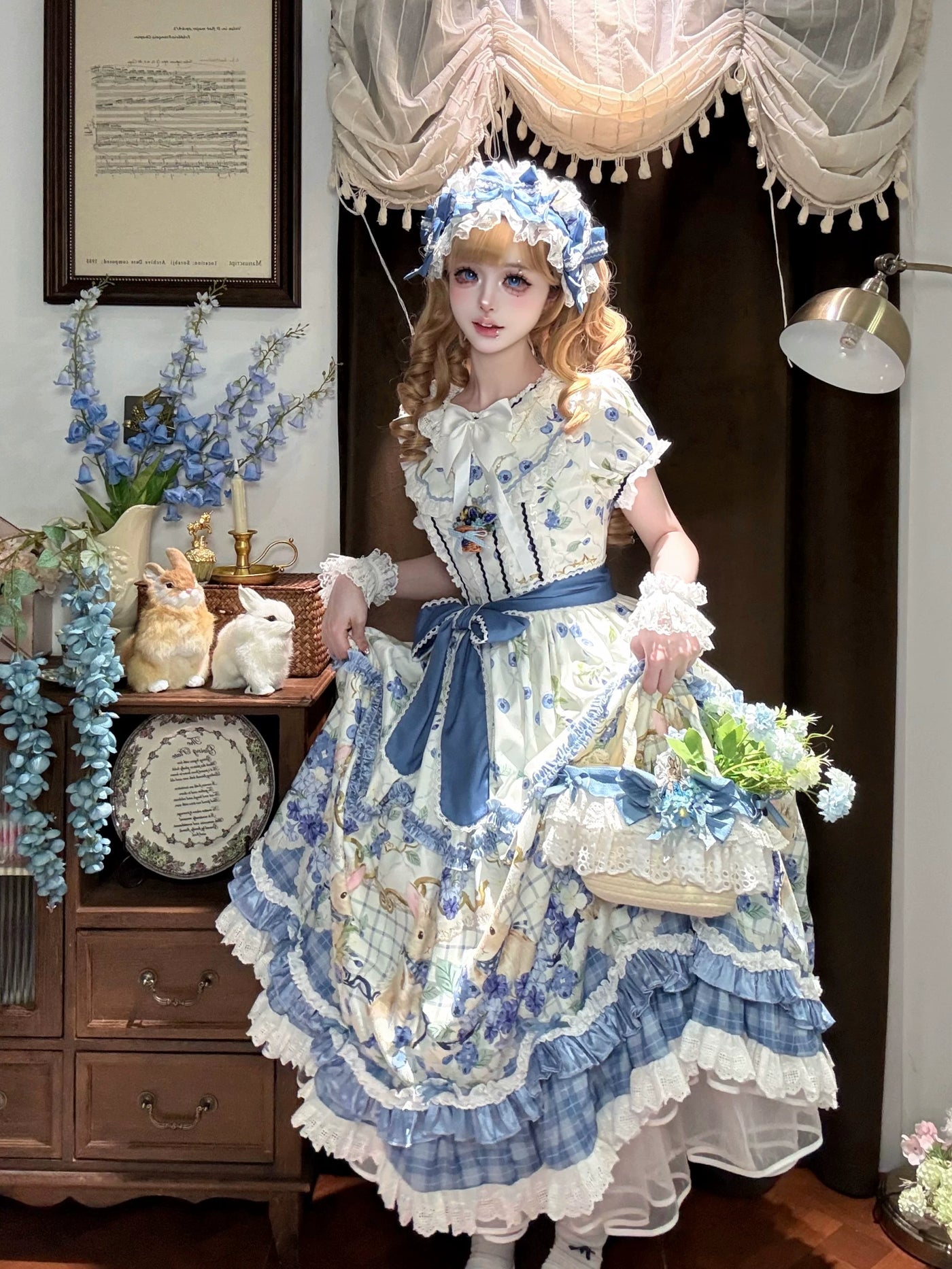 Doll Poetry - Blueberry Letter - Pastoral Sweet Lolita tea-length