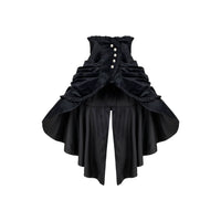 With PUJI - Night Raven - Gothic Lolita JSK Dress - One-piece swallowtail hem waist corset curtain - Pre-sale, shipping gradually from November 7 / S