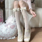 Heart ribbon bow beige / One Size